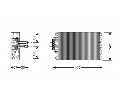 Evaporator, air conditioning