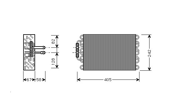 Evaporator, air conditioning