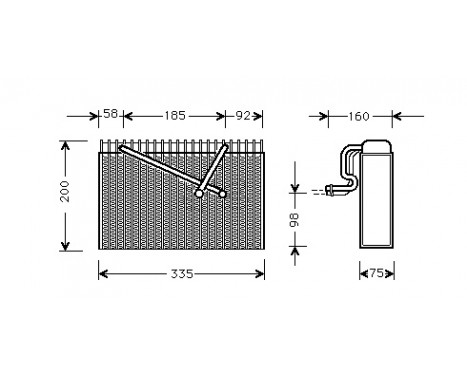 Evaporator, air conditioning