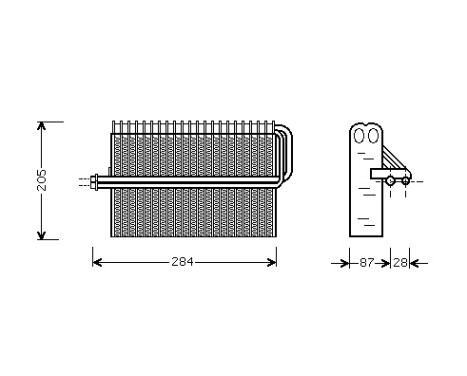 Evaporator, air conditioning