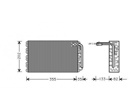 Evaporator, air conditioning
