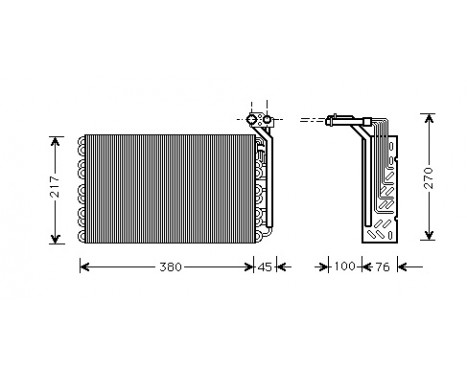 Evaporator, air conditioning