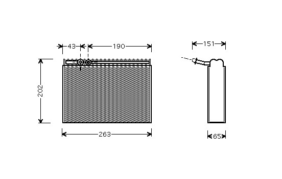 Evaporator, air conditioning