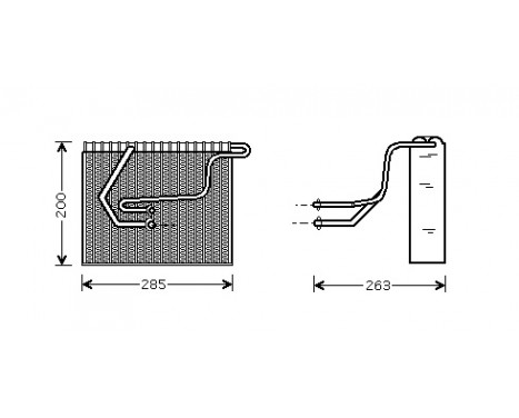Evaporator, air conditioning