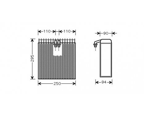 Evaporator, air conditioning