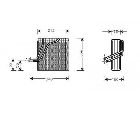 Evaporator, air conditioning