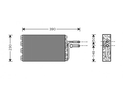 Evaporator, air conditioning