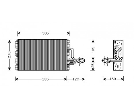 Evaporator, air conditioning