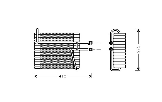 Evaporator, air conditioning