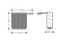 Evaporator, air conditioning