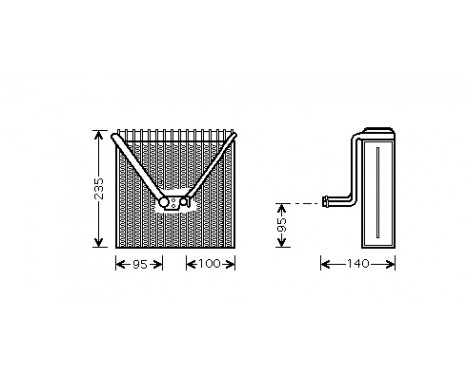 Evaporator, air conditioning