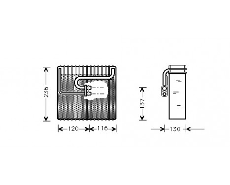 Evaporator, air conditioning