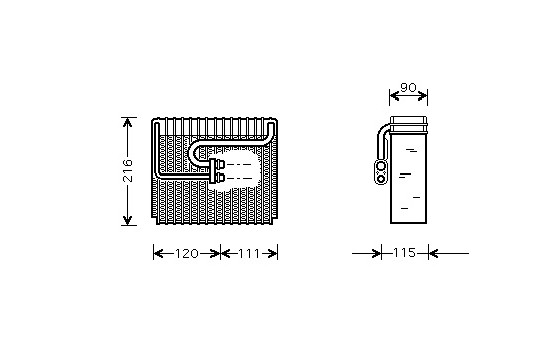 Evaporator, air conditioning