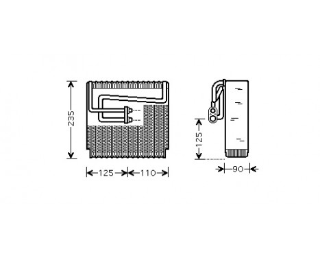 Evaporator, air conditioning