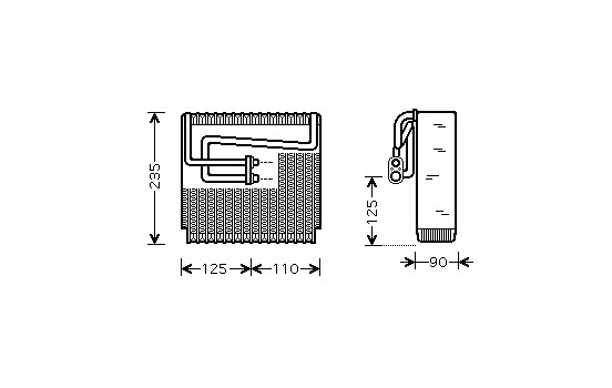 Evaporator, air conditioning