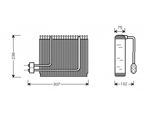 Evaporator, air conditioning
