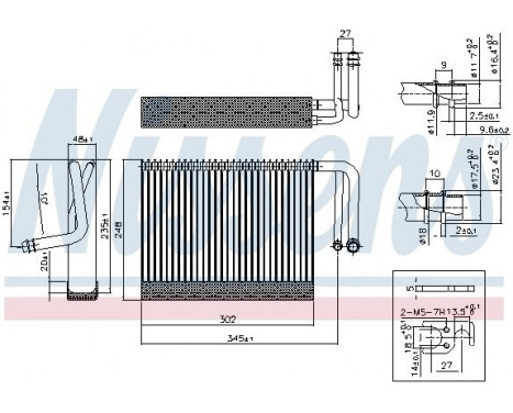 Evaporator, air conditioning