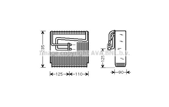Evaporator, air conditioning
