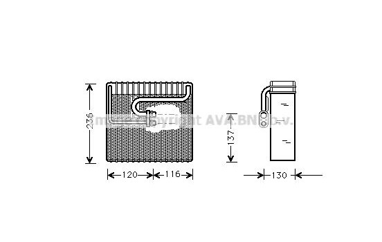 Evaporator, air conditioning