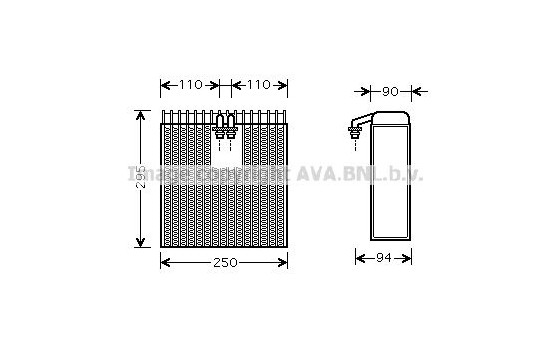 Evaporator, air conditioning
