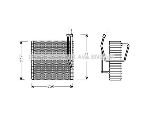 Evaporator, air conditioning
