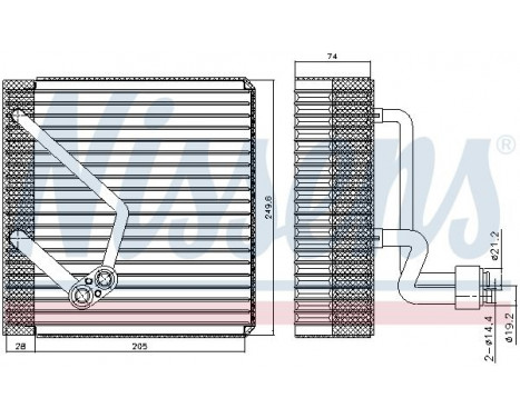 Evaporator, air conditioning
