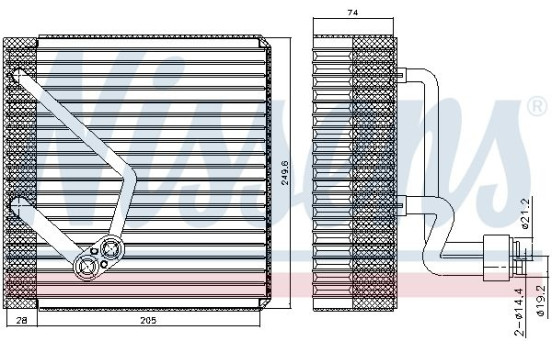 Evaporator, air conditioning