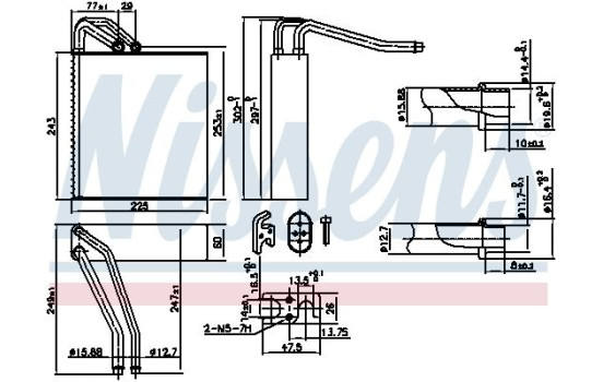 Evaporator, air conditioning