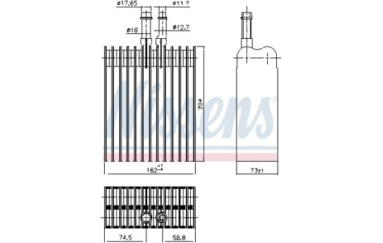Evaporator, air conditioning