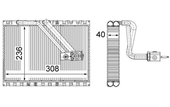 Evaporator, air conditioning