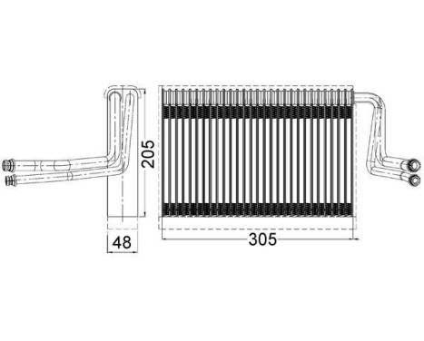 Evaporator, air conditioning