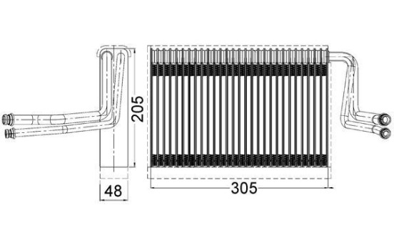 Evaporator, air conditioning