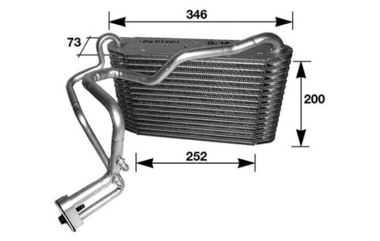 Evaporator, air conditioning