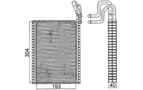 Evaporator, air conditioning