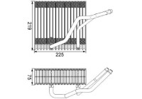 Evaporator, air conditioning