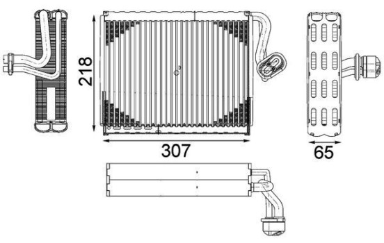 Evaporator, air conditioning