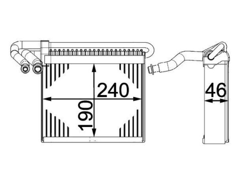 Evaporator, air conditioning