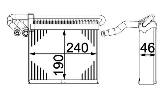 Evaporator, air conditioning