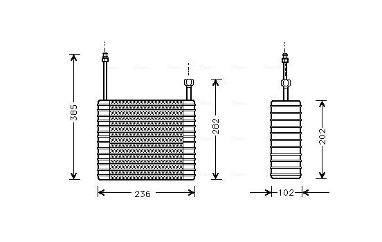 Evaporator, air conditioning