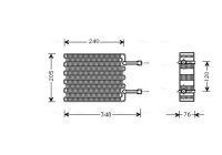 Evaporator, air conditioning