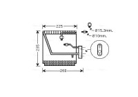 Evaporator, air conditioning