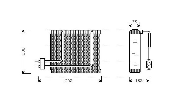 Evaporator, air conditioning