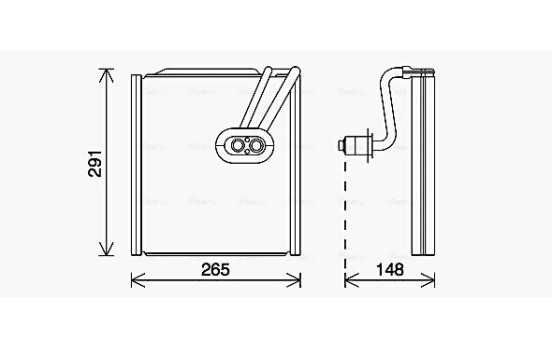 Evaporator, air conditioning