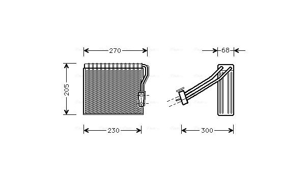 Evaporator, air conditioning