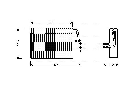 Evaporator, air conditioning