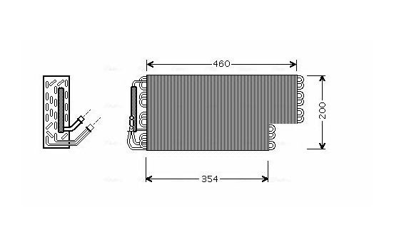 Evaporator, air conditioning