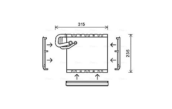 Evaporator, air conditioning
