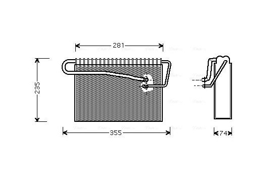 Evaporator, air conditioning