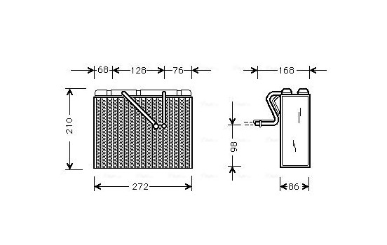 Evaporator, air conditioning