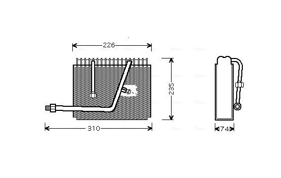 Evaporator, air conditioning